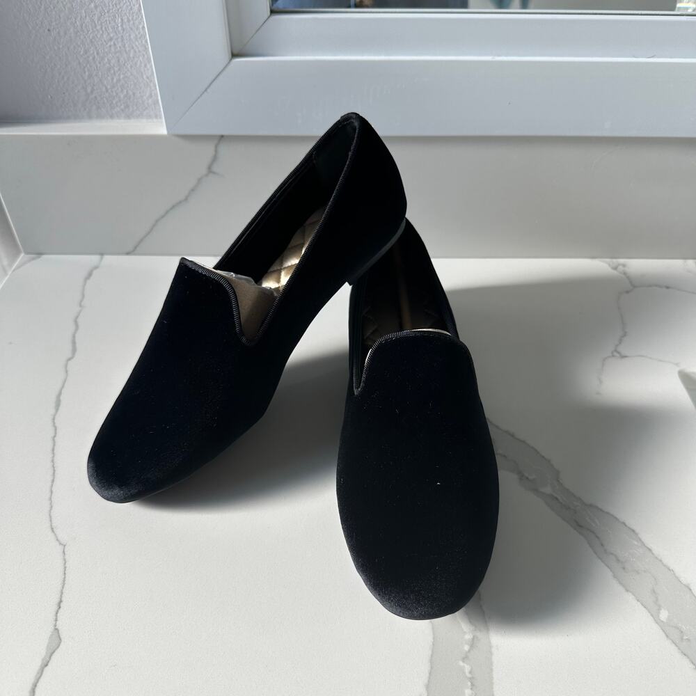 Birdies The Starling Black Velvet Loafers Slipper 6.5 NEW